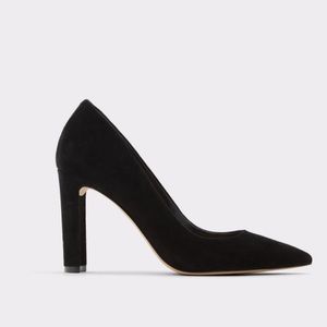 Black suede heels - great condition, worn once!